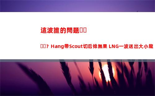 這波誰的問題？Hang帶Scout切后排無果 LNG一波送出大小龍